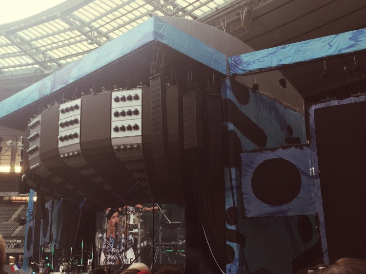 Anne Marie performing alongside Ed Sheeran in Paris